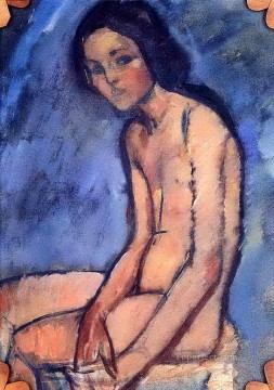 Desnudo sentado 1909 Amedeo Modigliani Pinturas al óleo